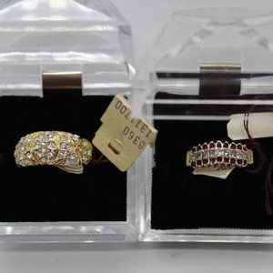 Size 6 Rings. Costume Jewelry New/Old Stock